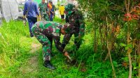 Peduli Lingkungan Babinsa Koramil Kapas Tanam Pohon