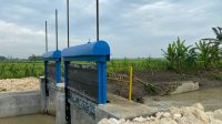 Baru Saja Dibangun, Sayap Check Dam di Desa Sambangan,Babat Ambrol