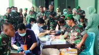 Sambut HUT Persit ke- 77, Kodim Bojonegoro gelar Baksos Donor Darah