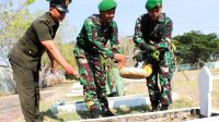 Jelang Peringatan HUT TNI ke- 78, Kodim Bojonegoro Ziarah dan Tabur Bunga 