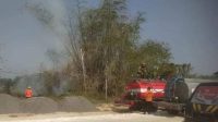 Lahan Warga Mulyoagung Terbakar, BPBD Bojonegoro Gercep Padamkan Api