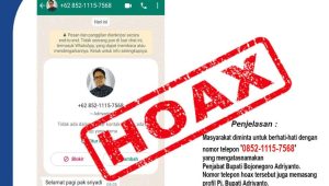 Beredar Nomor Telepon Mengatasnamakan Pj. Bupati Bojonegoro Adriyanto, Masyarat Diminta Ekstra Waspada