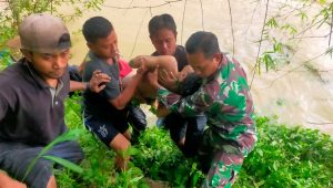 Bermain di Sungai Desa Nglumber Kepohbaru, Dua Anak Hanyut, Satu Ditemukan Meninggal Satu Anak Masih Dalam Pencarian