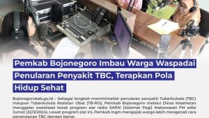 Waspadai Penularan Penyakit TBC, Pemkab Bojonegoro Imbau Warga  Terapkan Pola Hidup Sehat