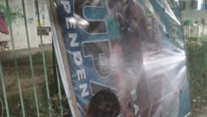 Batal Maju mencalonkan Bupati Bojonegoro, Poster Bergambar Mas Bimbim Diturunkan