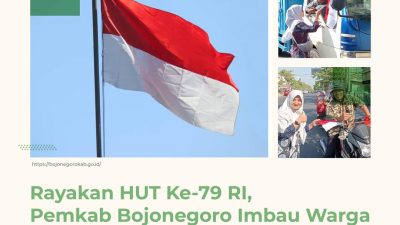 Semarakkan HUT Ke-79 RI, Pemkab Bojonegoro Imbau Warga Kibarkan Bendera Merah Putih