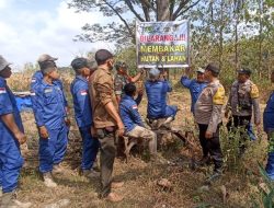 Cegah Kebakaran Hutan, Polsek Temayang Bersama Koramil, Perhutani dan Satgas Gakpoktanhut Pasang Himbuan 