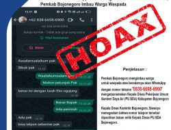 Akun WhatsApp Palsu Mengatasnamakan Kadin PU SDA Beredar , Pemkab Bojonegoro Imbau Warga Waspada