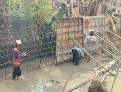 Carut Marut Proyek TPT di Sisi Sungai Desa Tanjungharjo, Dinas PU SDA Bojonegoro Terkesan Diam