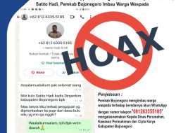 Akun WhatsApp Palsu Mengatasnamakan Kepala DPKP-CK Kembali Beredar, Pemkab Bojonegoro Imbau Warga Waspada