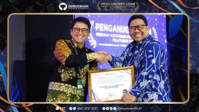 Pemkab Bojonegoro Raih Penghargaan Terbaik Ke-5 Nasional Predikat Kepatuhan Penyelenggaraan Pelayanan Publik