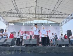 Kampanye Akbar di Kecamatan Kepohbaru, Paslon Teguh Farida Sapa Ribuan Simpatisan 