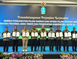 Sinergi Pajak Daerah, Pemkab Bojonegoro dan Pemprov Jatim Tandatangani PKS 