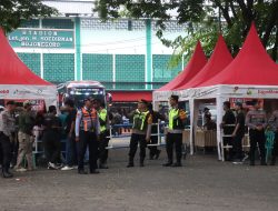 Playoff liga 2 Persibo Bojonegoro vs Persiku Kudus, Polisi Jaga Ketat di Pintu Stadion Letjend H. Soedirman