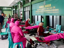 Tingkatkan Kepedulian Sosial, Kodim Bojonegoro gelar Donor Darah HUT ke- 79 Persit Kartika Chandra Kirana