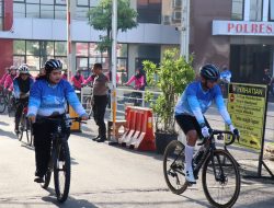 Jaga Solidaritas, Kapolres Gowes Bareng Pengurus Bhayangkari Cabang Bojonegoro