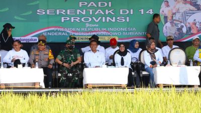 Panen Raya Padi di Sukorejo, Bupati dan Wakil Bupati Bojonegoro Sampaikan Program Penyediaan Air untuk Atasi Kekeringan