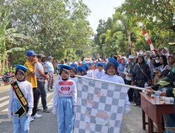 Gerak Jalan Tingkat SDN/MI seKecamatan Temayang Digelar, Kemeriahan Perayaan HUT RI ke 80 
