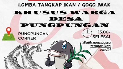 Semarak Merdeka, Pemdes Pumpungan Bojonegoro Bakal Menggelar Lomba Gogo Iwak