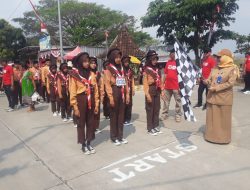 Camat Bubulan Berangkatkan Peserta Lomba Gerak Jalan HUT RI ke 80 