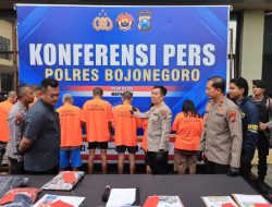 Ops Sikat Semeru 2025, Satreskrim Polres Bojonegoro Amankan Empat Pelaku Curanmor 