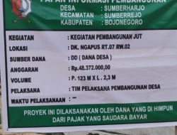 Pembangunan JUT Desa Sumberharjo Kembali Jadi Gunjingan Warga, Timbunan Pedel Ala Kadarnya Jadi Pemicu