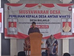 Musdes Khusus PAW Desa Bulaklo, Imam Ghozali Terpilih Secara Aklamasi