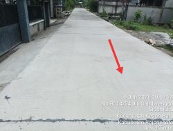 Kualitas Mutu Jalan Beton Program BKK Desa Sidomukti Jadi Perhatian, Uji Lab Dipertanyakan