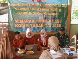 Karya Bhakti Kesehatan, Koramil 0811/20 Grabagan Tuban Semarakkan TMMD Ke 128 