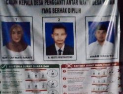 Calon Nomor Urut 02 Diunggulkan, Pilkades PAW Desa Wotan Digelar Besok