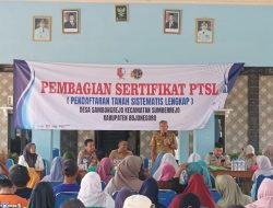 830 Sertifikat PTSL Dibagikan Warga Desa Sambongrejo, Sumberrejo Kades : Ini Bukti Negara Melindungi Hak Warga