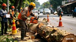 Nekad Tebang Pohon di Pinggir Jalan Raya, Sanksi Hukum Mengintai Oknum Perangkat Desa Karangdinoyo, Bojonegoro